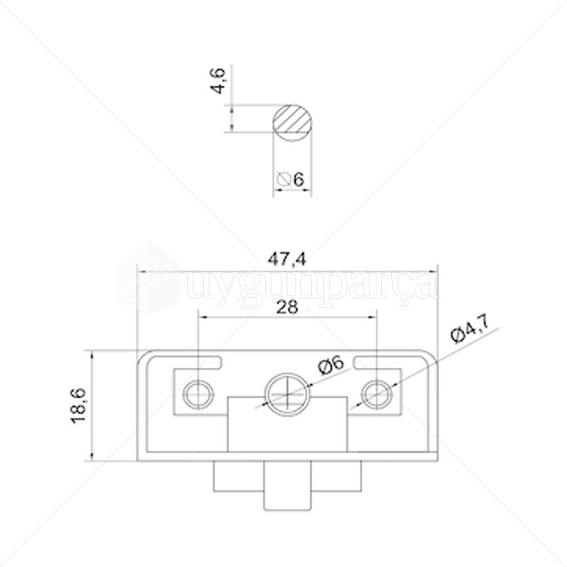 Oven Rotary Switch 3 Way Metal Shaft - 430 Serie. 4300717D
