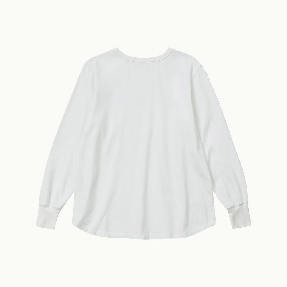 CHIQUITA Ribbed Sleeve T-Shirt (Cotton) Ivory 241602Siv