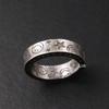 DAMAI Pure Silver Five-Pointed Star & Lightning Smiley Open Ring for Men and Women