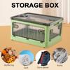 Foldable Storage Bins With Lids Wheels Doors Trunk Organizer Collapsible Storage Box With Clear Doors Storage Cabinet Organizer