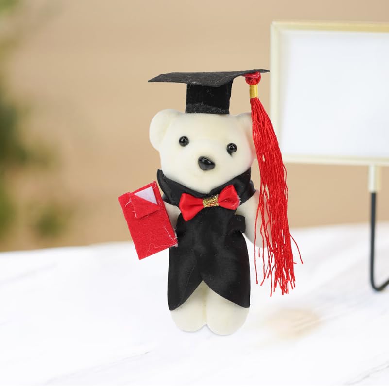 STOBOK Graduation Bears, 8-Piece Set, Mini Graduation Bears, Graduation Commemorative Bears, Plush Flower Bouquet, Cute Graduation Gift for High