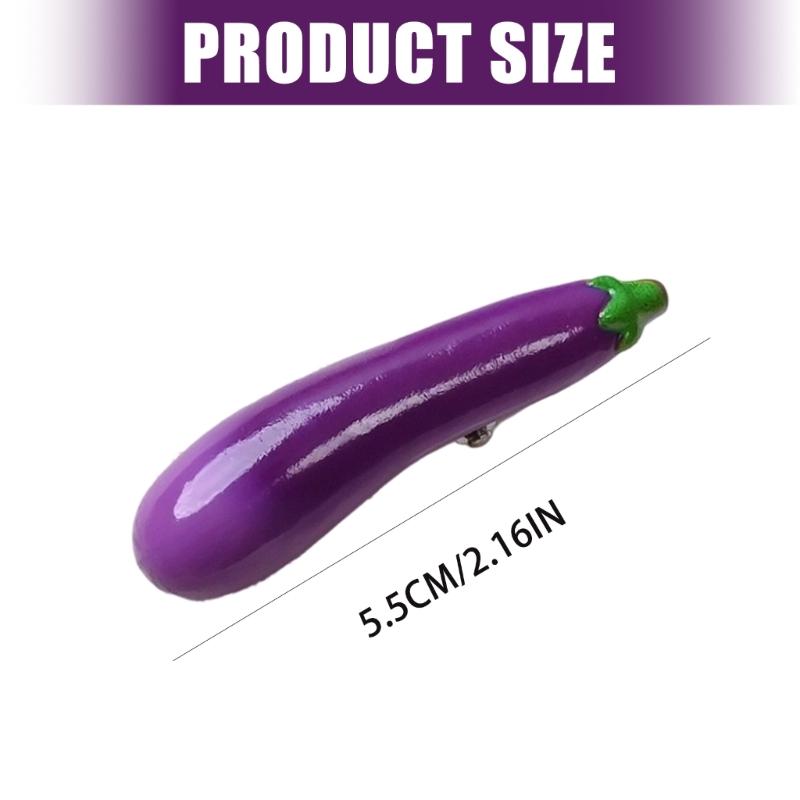 Vegetable Hair Barrette Set with Simulation Design and Metal Backs for Arranging Loose Hair Along the Front and Side Bang