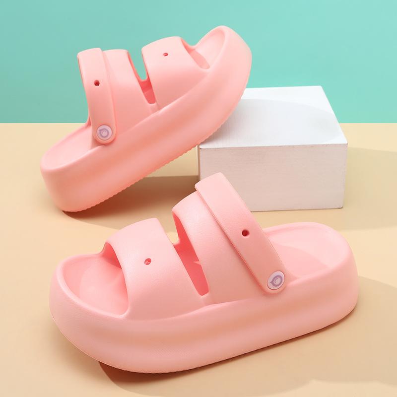 Fashion Women Summer Platform Sandals Thick Sole Home Street Slippers Soft EVA Girls Student Daily Walking Shoes 2 Way Wear Sandalias