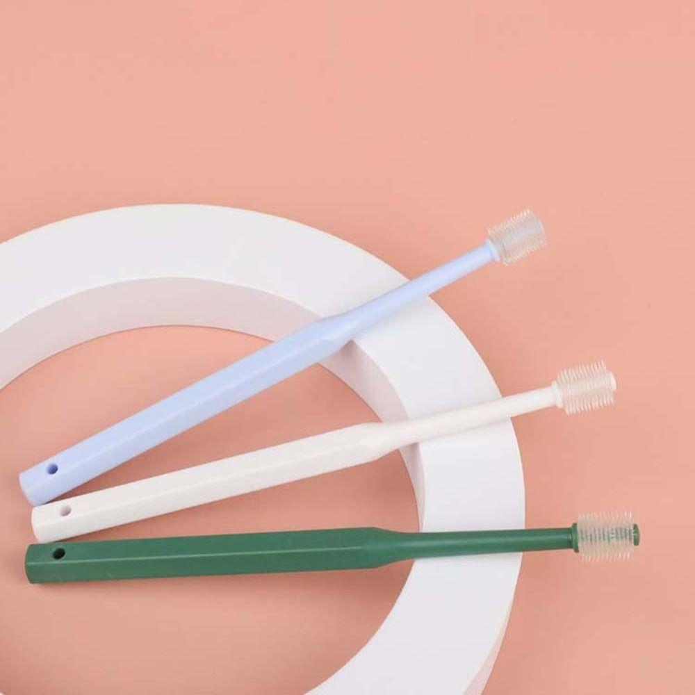 

Чистка для маленьких домашних животных, собак, кошек, зубная щетка для домашних животных, щетка для чистки собак, принадлежности для домашних животных, инструмент для чистки собак Green-Round Head