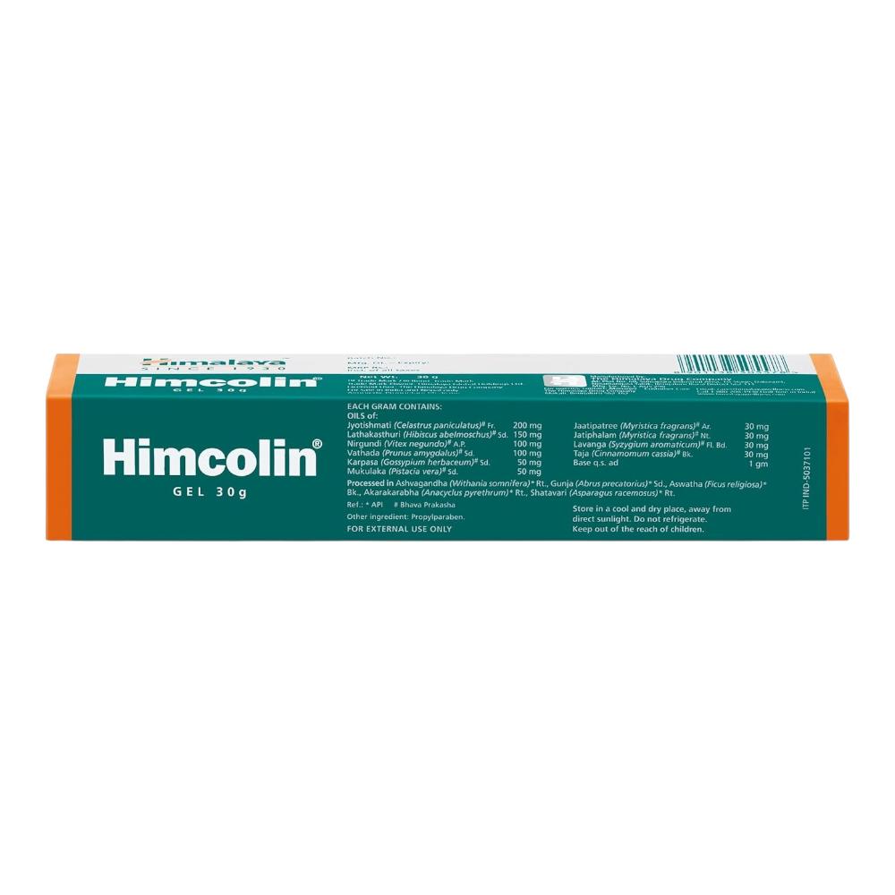 Himalaya Himcolin Gel 30g Herbal Intimacy Confidence Gel for Men, Personal Wellness Support, Gentle Daily Care Topical Herbal Formulation