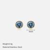 Simple Crystal Stud Earrings Fashion Women December Birthstone Colorful Diamond Earrings for Girls Gift