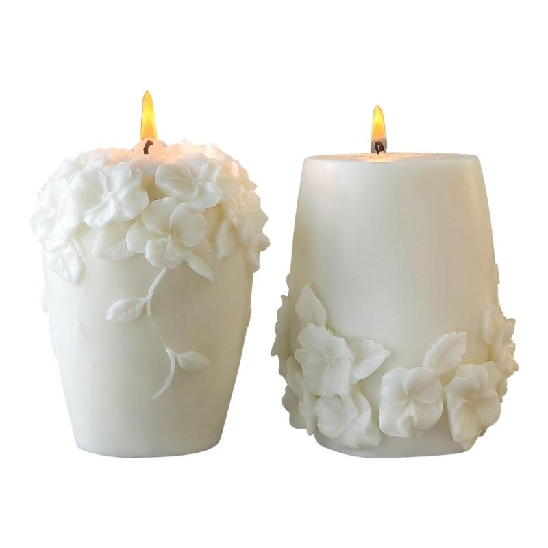 Creative Silicone Candle Mold 3D Vine Flower Shape Ornament Moulds Silicone Craft Molds Silicone Texture for Crafting