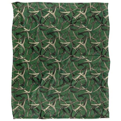 JQ Licensing Silky Deer Antler Hunting Supersoft Blanket