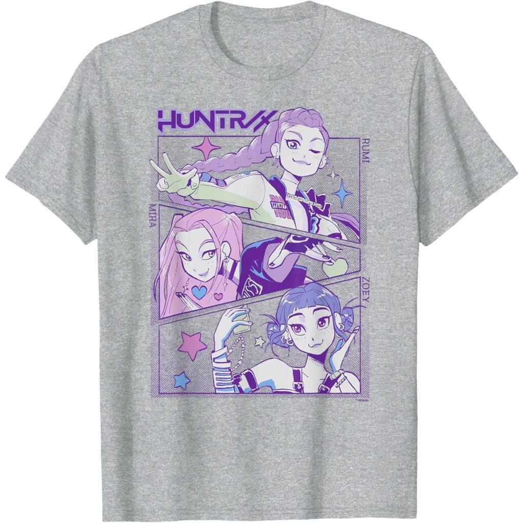 GLYDE K-pop Demon Hunter Anime T-shirt Harajuku O-neck Casual Shirt