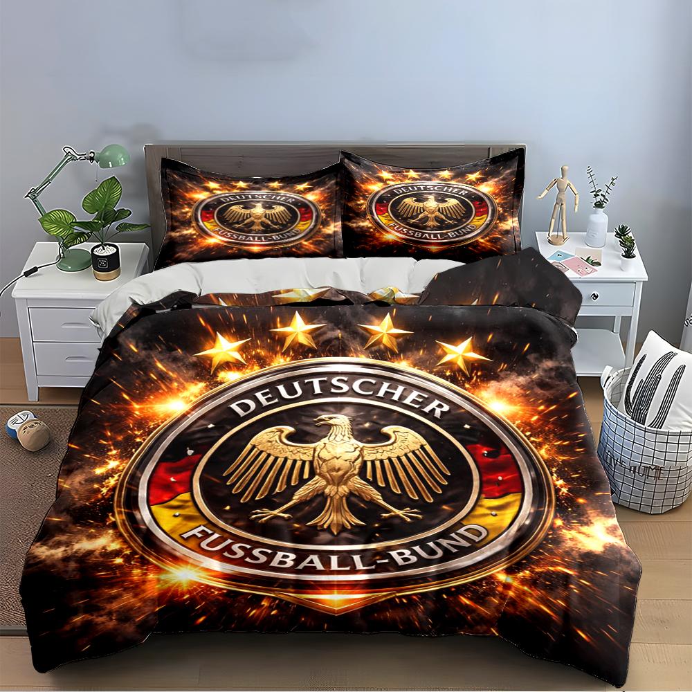 Green Geometric Logo Bedding Set Bedding Duvet Cover Set Duvet Cover Pillowcases Home Decor (1 * Duvet Cover 2 * Pillowcases, without duvet insert)