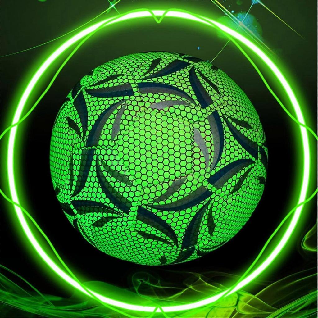 Glow-in-the-dark soccer balls, glow-in-the-dark soccer balls with 8-hour luminous effect, PU leather night sports balls