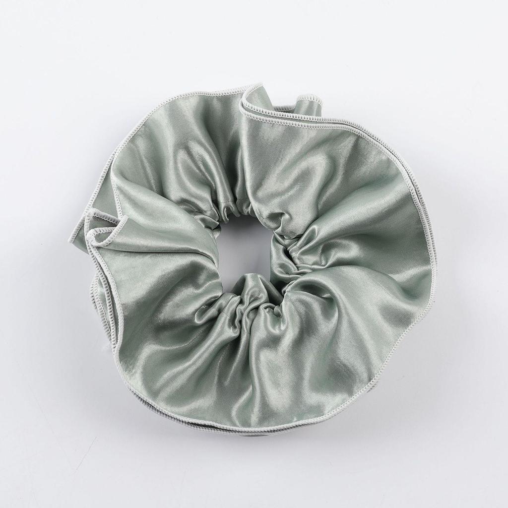 Elegant Satin Ruffled Scrunchie for Ponytails & Buns