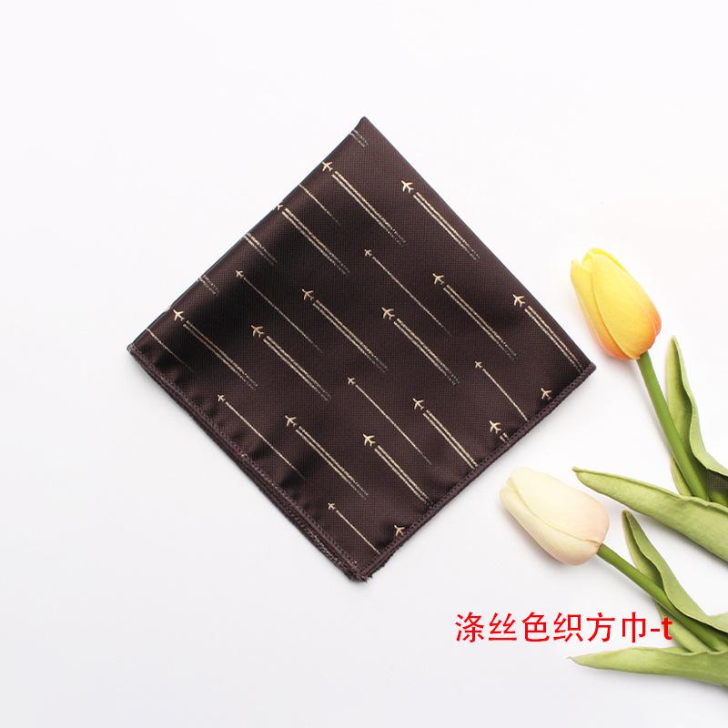 Spring And Summer Jacquard Yarn-Dyed Polyester Silk Small Square Towel Men'S Gentleman Suit Pocket Towel