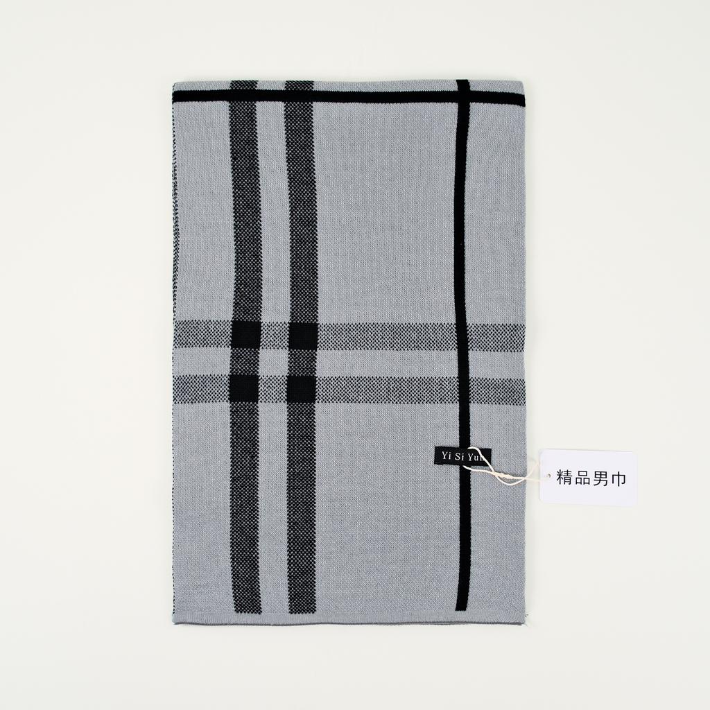 Men's Classic Winter Scarf Cashmere Feel Winter Scarves Long Formal Soft Scarf for Men Casual Scarves Luxuriously Plaid Scarf