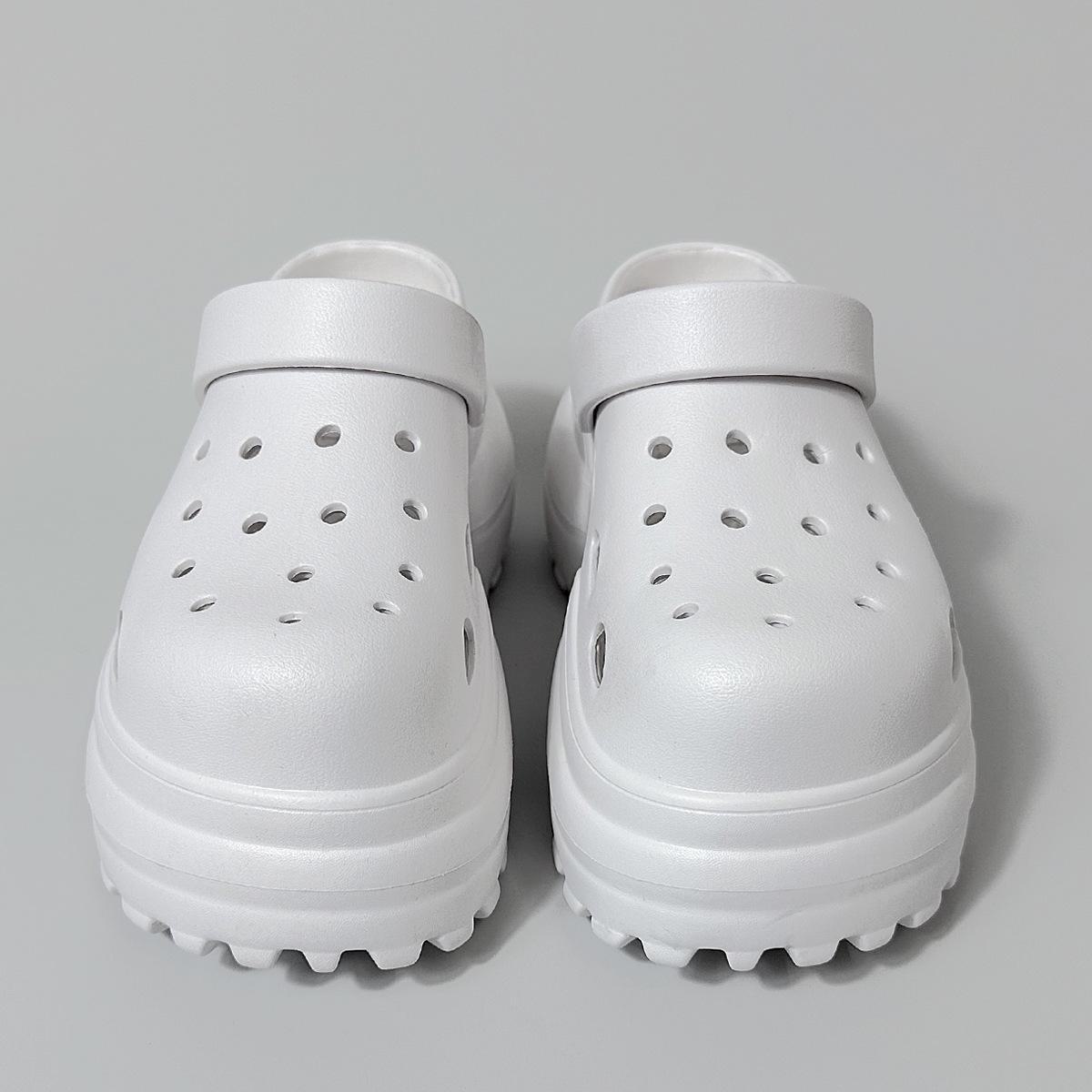 Летние DIY Сандалии на толстой подошве для сада и пляжа с высоким каблуком из ЭВА и трансформируемым дизайном 34-35 белый 1590₽