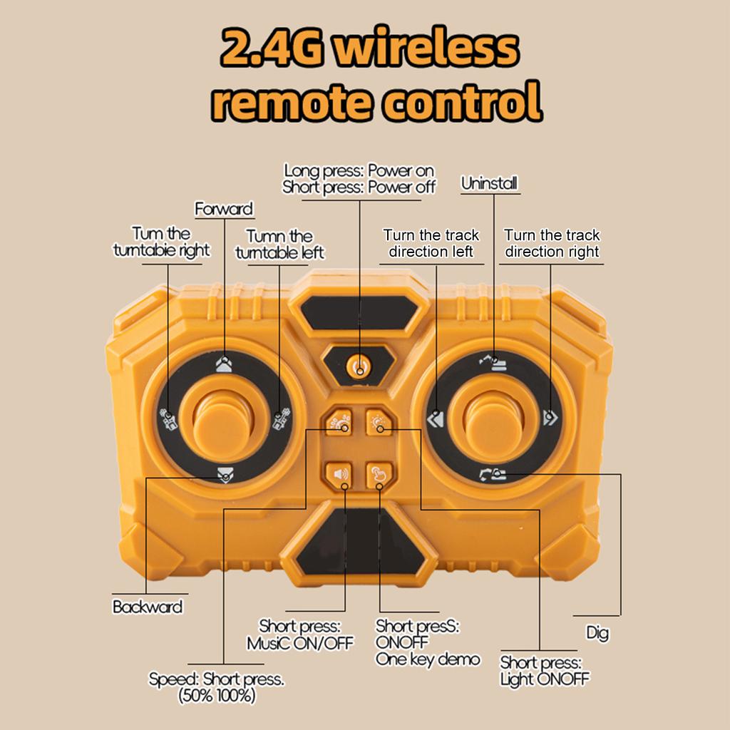 Mini RC Excavator, 1 64 Scale 2.4GHz Mini Remote Control Alloy Construction Vehicle, App Controlled Excavator Model
