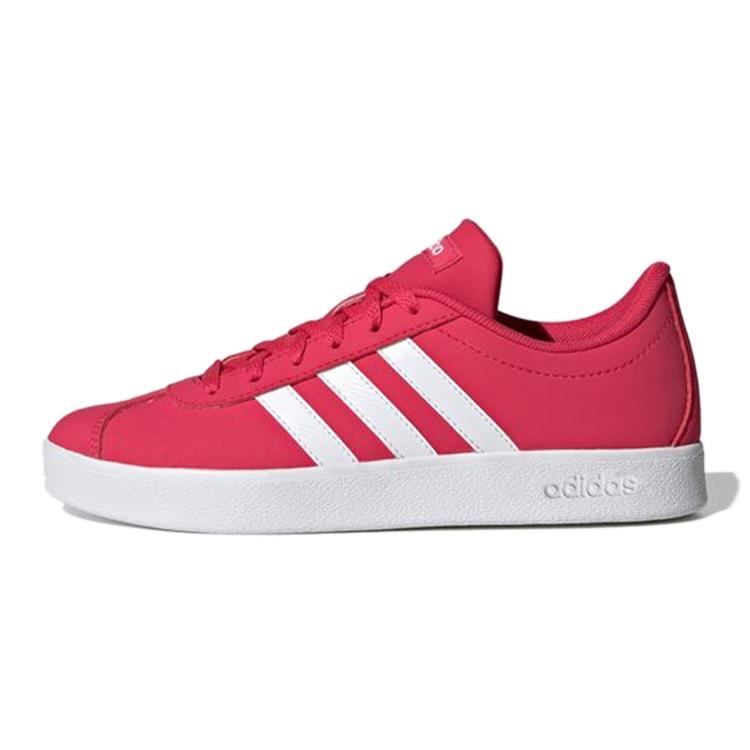 Adidas Neo VL Court 2.0 K Abrasion Resistant Low top Kids  Skateboarding Shoes Red Kids  FW3939 30.5