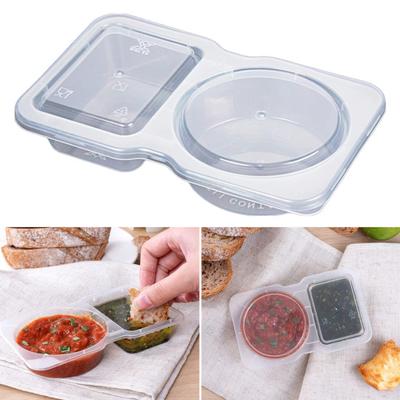 5/15/25/35 szt. Podwójny pojemnik na przyprawy z pokrywką, przenośny, wielokrotnego użytku, do żywności, do przypraw, pudełko do serwowania, przybory kuchenne