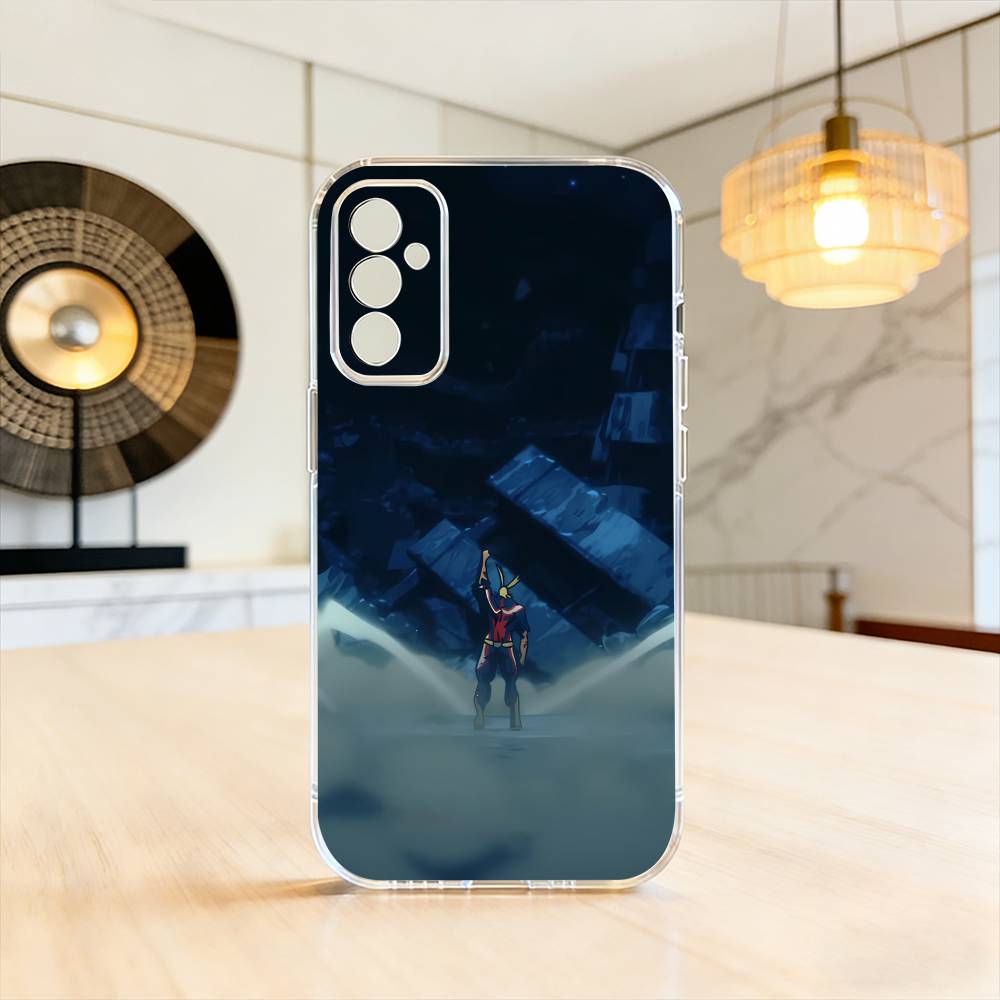 Anime A-All M-Might Anime Phone Case For SamsungA10,12,20,21S,30,31,40,50,51,52,70,71 Transparent Cover