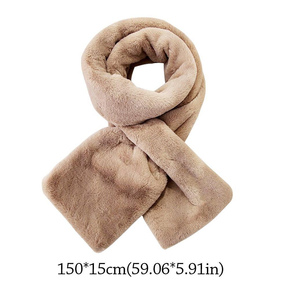 Thicken Warm Shawl Scarves Solid Color Neck Protector Fashion Neck Collar Warmer  for Women
