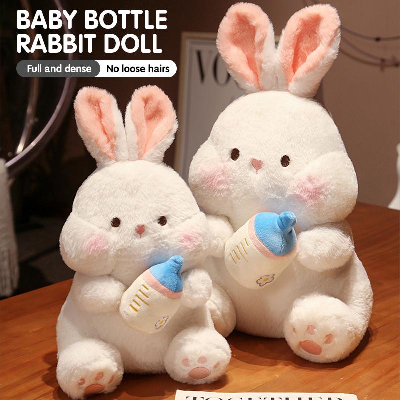 Non-Toxic 35/45 Cm Bottle Rabbit Plush Toy Handmade Doll Cartoon Anime Cute Pillow Cushion Thanksgiving Children'S Birthday Gift Doll