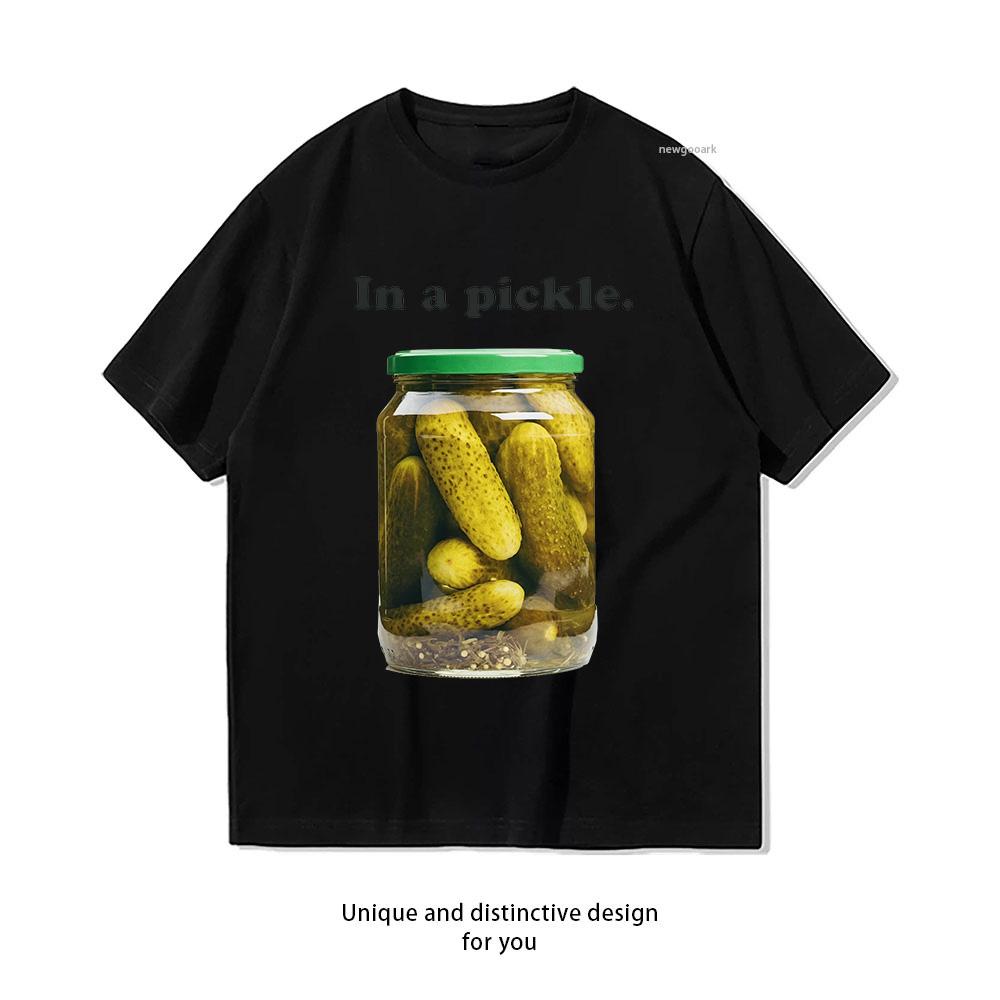 In A Pickle Unisex Slogan Shirt Woman Man Summer Cotton Graphic T Shirts Classic Oneck Breathable Tops Tee Fashion Streetwear