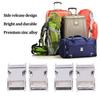 4pcs Glossy Finish Quick Release Clip Zinc Alloy Belt Buckle Metal Buckle  For DIY Craft