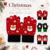 Stretchy Christmas Knit Glove Soft Knit Half Finger Glove New Winter Touchscreen Glove  Outdoor