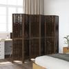 VidaXL Cloison de Séparation 6 Panneaux, Séparateur de Pièce, Écran d'Intimité, Paravent Chambre Salon, Marron Foncé 358666