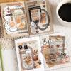 3 Sheets/pack Bread Ice Cream And Coffee Stickers Yummy Food Transparent PET Stickers for Scrapbooking Embellishments