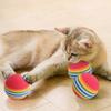 100/10 PIEZAS Pelotas de Juguete para Mascotas Interactivas Arcoíris Bolas de EVA Juguetes de Entrenamiento para Gatos Perros Bolas Suaves de Salto Automático Suministros para Jugar Mascotas