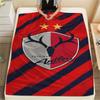 1Pc Kashima Antlers Print Flannel Blanket High Quality Warm Comfortable Cover for All Seasons Perfect for Gifts Home Decor