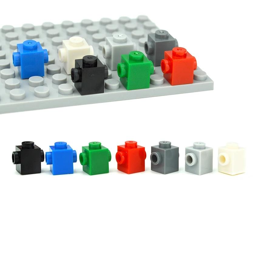 DIY Educational Bricks Modified 1x1 with Studs on 2 Sides Opposite Assembles Particles MOC Parts 47905 Toys for Children
