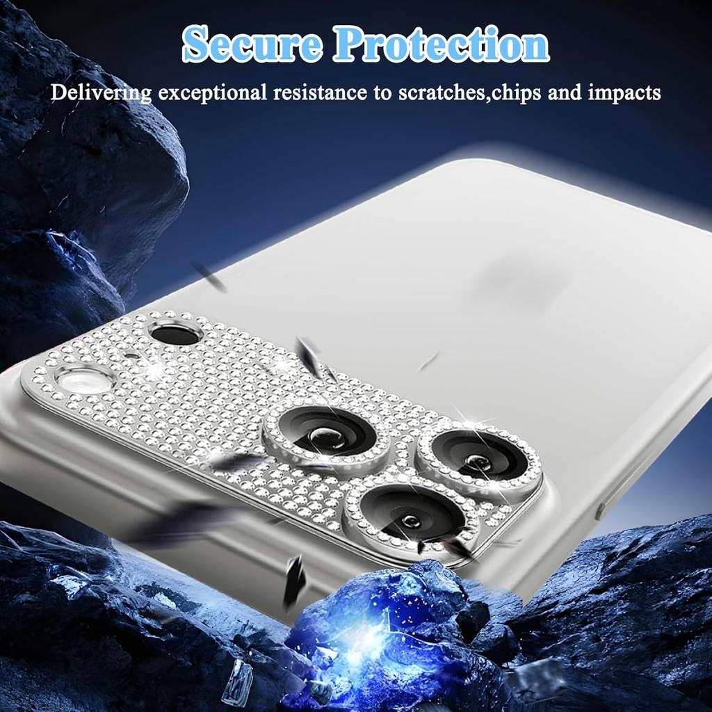 Bling Glitter Diamond Camera Lens Protector Case Cover for iPhone 17 Air 16 Pro Max 15 14 Plus 13 12 Mini 11 Glass Screen Women cute Phone Accessory