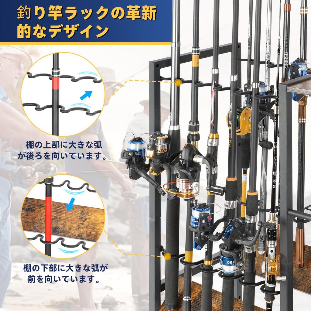 Rod Fishing Rod Large Capacity Fishing Rod Special Rack for Fishing Fishing Rod Holder That Can Store 12 Fishing with Assembly for Both Outdoor and