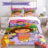 Dora Explorer Bedding Set Breathable Duvet Cover with Pillowcases Decorative Bed Linen for Bedroom Home Decoration Birthday Gift