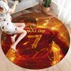 CR7 Cristiano Ronaldo Round Area Rug,Carpet Rug for Living Room Bedroom Sofa Playroom Decor,Non-slip Floor Mat