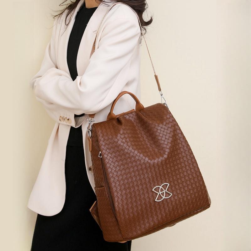 Trendy Nylon Woven Women's Backpack 2024 New Casual Outdoor Ladies Travel Bag Lightweight High Capacity Travel Shopping Shoulders Bag Girl Friend Gift