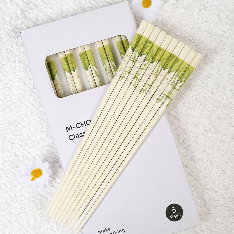 Alishan Lily of the Valley Green Ceramic Chopsticks Set