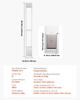 Dog Door for Sliding Glass Door, 2311-2439 mm Adjustable Height, Aluminum Alloy Frame with Metal Rotating Hinges, Lock Design, 209.6 x 311.2 mm Flap,