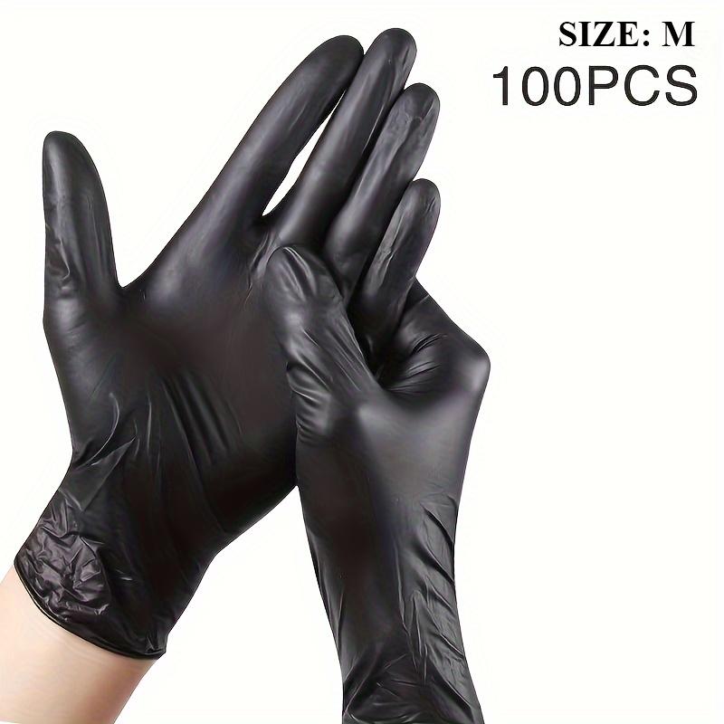 100pcs Black Nitrile Gloves Disposable Latex Powder Free Gloves for Kitchen Cleaning Industrial Working Hair Dye Gloves