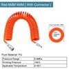 PU Spiral Air Hose with C Type Connector Flexible Polyurethane Coil for Pneumatic Air Compressor Air Tube