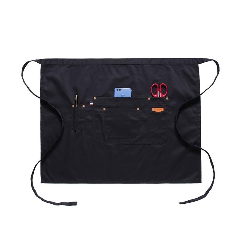 Korean Style Canvas Denim Waist Apron For Cafe Baristas Waiters Restaurant Work Wear