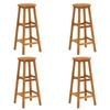 Day and Night - Day and Night Kitchen Stools 4 Units Solid Acacia Wood