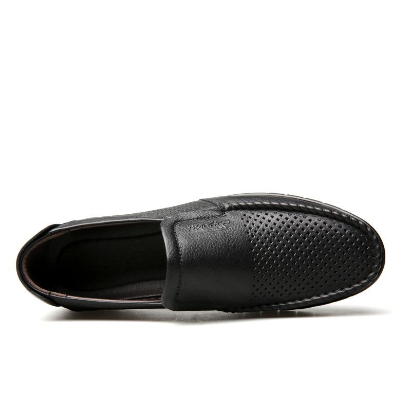 First layer cowhide sandals men's breathable leather men's shoes casual soft sole medium and old shoes