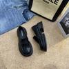 French Mary Jane Small Leather Shoes Women's Summer 2025 New Women's Shoes Muffin Platform Loafer Black Shoes