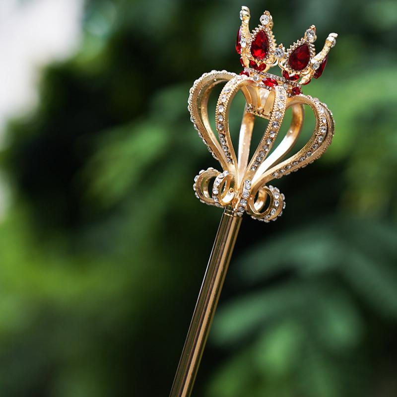 Golden Alloy Fairy Wedding Scepter