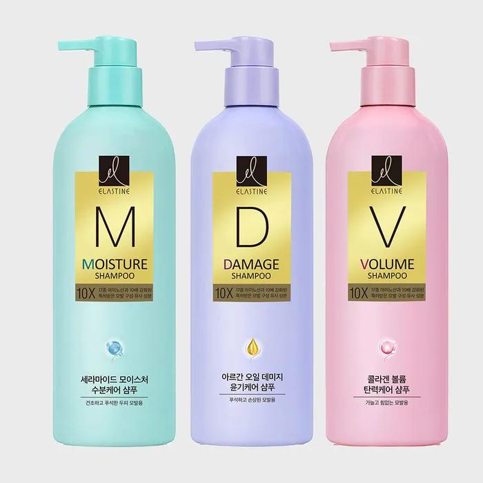 Elastine_ 10X Shampoo 680ml (Moisture Care/Shine Care/Elasticity Care) X 2 Choose 1