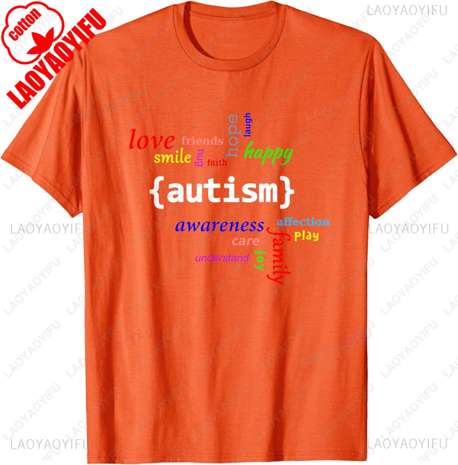 

Autism Autism Awareness for Men Women TShirt Print Man Summer Cotton Casual Breathable Street Fashion New Arrival Tee Tops 4XL