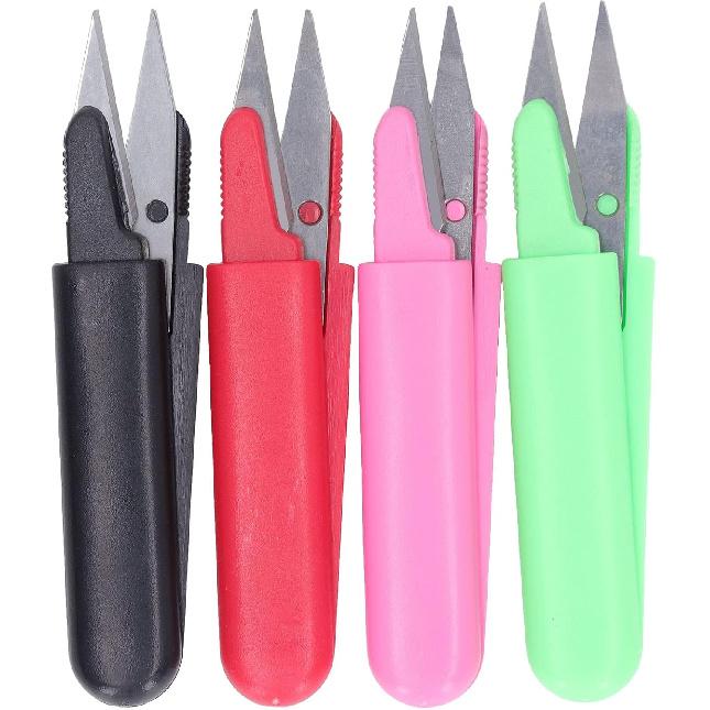 Sewing Snips, Wear Resistant Lightweight Thread Snips Round 4PCS with Lid for Sewing for Household